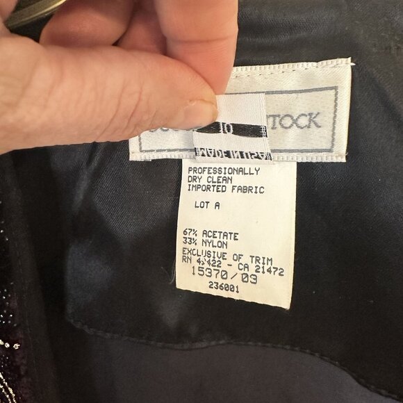 Scott McClintock Womens Velvet Blazer Jacket Top Size 10 Black Gold Evening Vtg - Picture 3 of 9